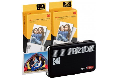 Kodak Mini 2 Retro Instant Photo Printer Black P210RB 