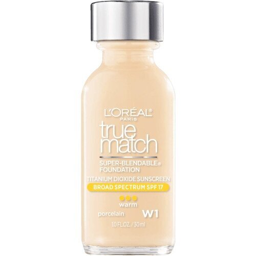 L'Oreal Paris True Match Super-Blendable Makeup Original Foundation - W1 Porcelain (Warm)