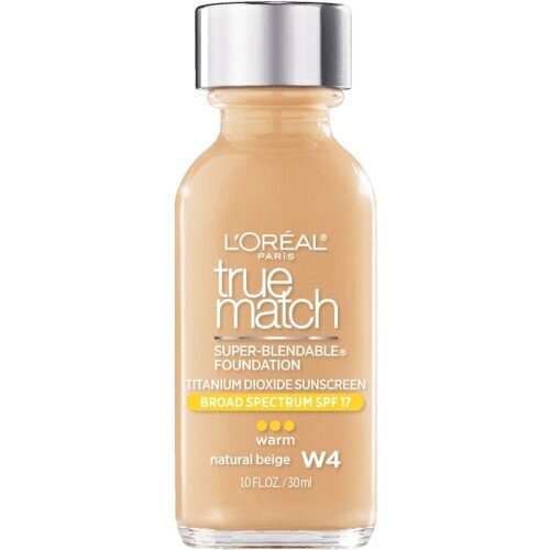 L'Oreal Paris True Match Super-Blendable Makeup Original Foundation - W4 Natural Beige (Warm)