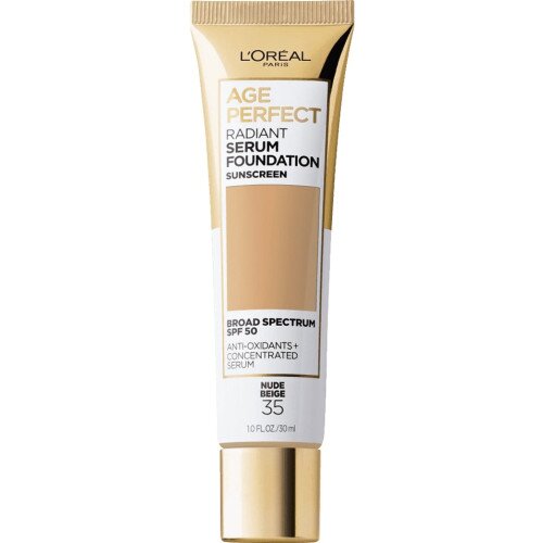 L'Oreal Paris Age Perfect Radiant Serum Foundation with SPF 50 - Nude Beige