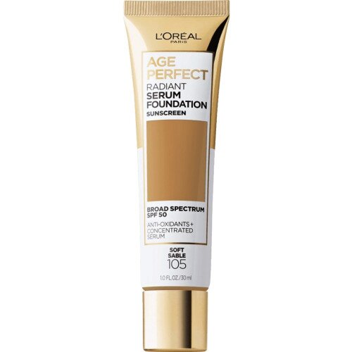 L'Oreal Paris Age Perfect Radiant Serum Foundation with SPF 50 - Soft Sable