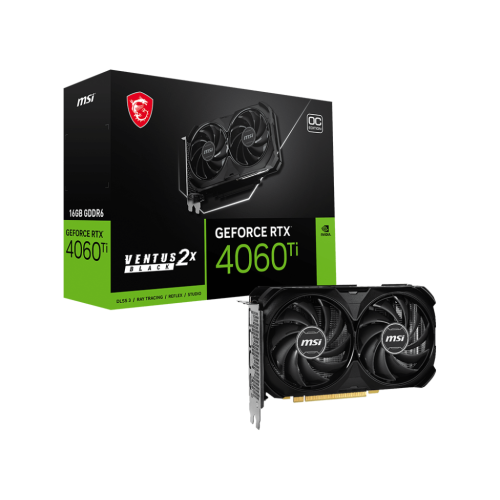 MSI GeForce RTX 4060 Ti VENTUS 2X BLACK 16G OC Graphics Card