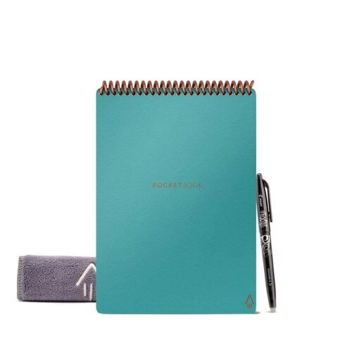 Rocketbook Flip Endlessly Reusable Digital Notepad - Neptune Teal - Executive - Blank
