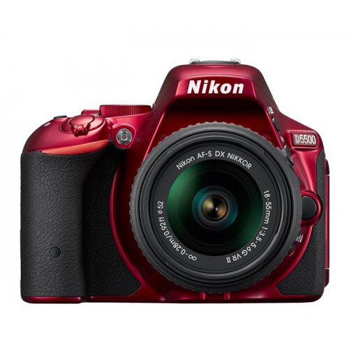 Nikon D5500 Digital SLR Camera - Red - 18-55mm VR II Lens Kit