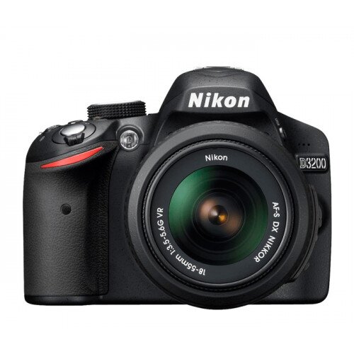Nikon D3200 Digital SLR Camera - Black - Two Lens VR Kit