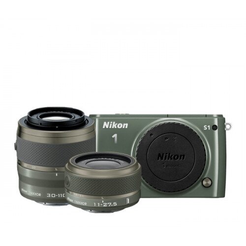 Nikon 1 S1 Camera - Khaki - Two-Lens Kit
