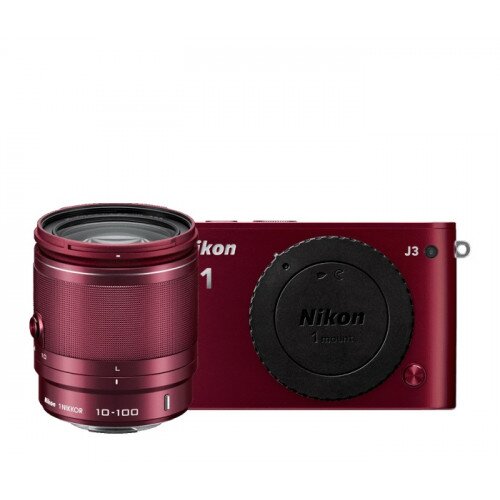Nikon 1 J3 Camera - Red - All-In-One Lens Kit
