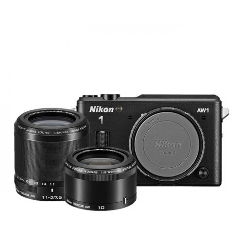 Nikon 1 AW1 Camera - Black - Two-Lens-Kit