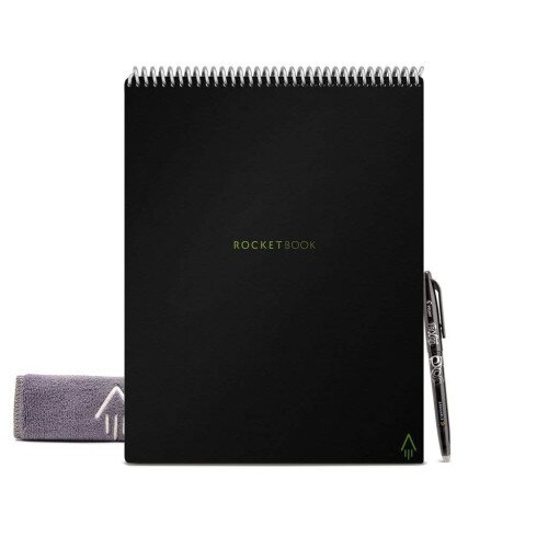 Rocketbook Flip Endlessly Reusable Digital Notepad - Infinity Black - Letter - Blank