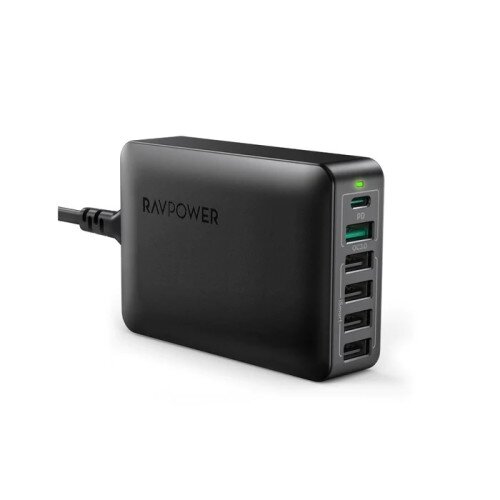 RAVPower 60W 6-Port Desktop USB Charging Station with 30W Power Delivery - 2