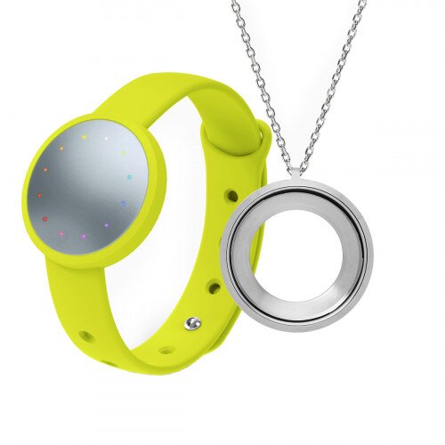 Misfit Shine 2 + Halo Necklace Bundle - Ice - Lime Sport Band