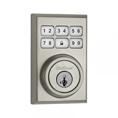 Kwikset Contemporary SmartCode Electronic Deadbolt - Satin Nickel