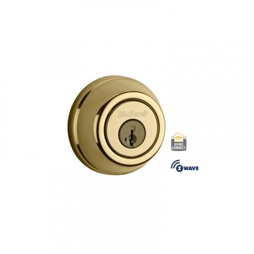 Kwikset Traditional Signature Series Deadbolt with Home Connect - Lifetime Polished Brass