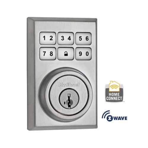 Kwikset Contemporary SmartCode Deadbolt with Z-Wave Technology - Satin Chrome