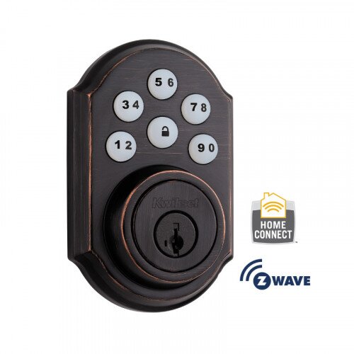 Kwikset Traditional SmartCode Deadbolt with Z-Wave Technology - Venetian Bronze