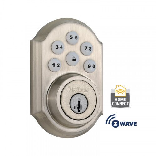 Kwikset Traditional SmartCode Deadbolt with Z-Wave Technology - Satin Nickel