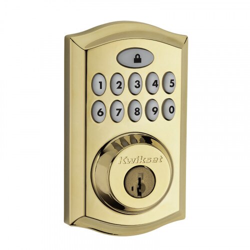 Kwikset SmartCode 913 Traditional Deadbolt - Lifetime Polished Brass