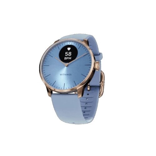 Withings ScanWatch Light Daily Health Hybrid Smartwatch - Blue & Rose Gold