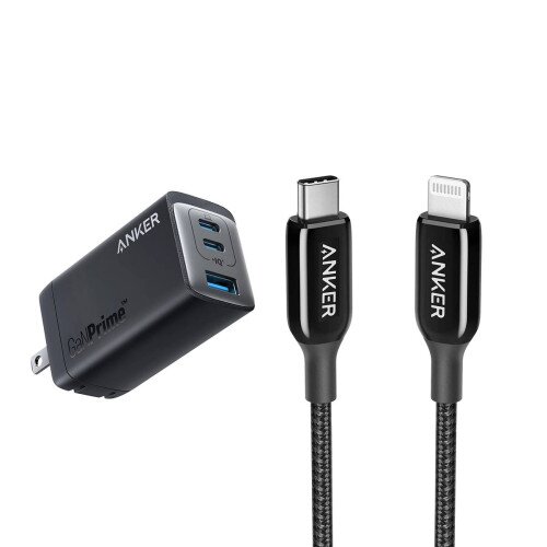 Anker 735 Charger (GaNPrime 65W) and Anker 762 USB-C to Lightning Cable (6 ft Nylon)