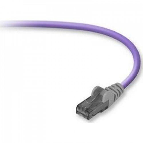 Belkin CAT6 Snagless Crossover Patch Cable - Purple - 7.0 - Feet