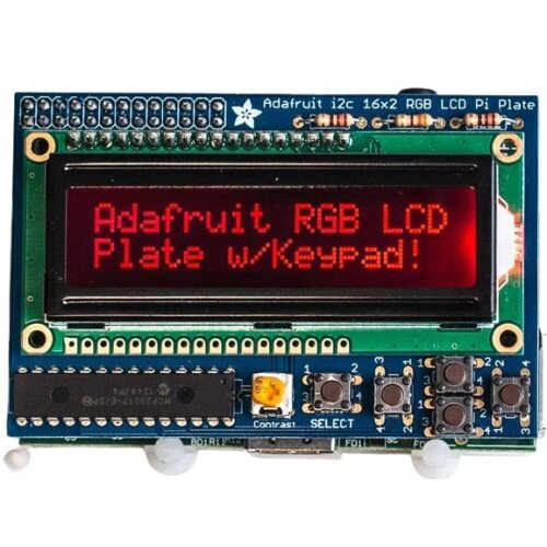 Adafruit RGB Negative 16x2 LCD+Keypad Kit for Raspberry Pi