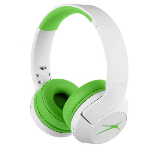 Altec Lansing Kid Safe 2-in-1 ANC Headphones - Whiteout Funky Green