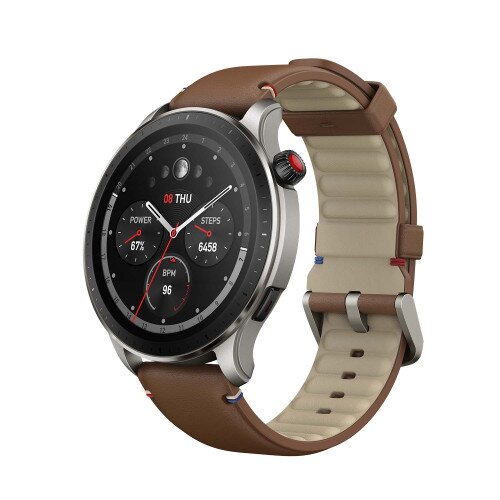 Amazfit GTR 4 Smartwatch - Vintage Brown Leather