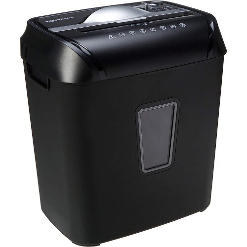 Amazon Basics Cross-Cut Paper And Credit Card Shredder - 12 Sheet 4.8 Gallons - Black