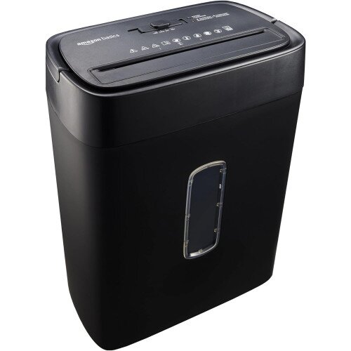 Amazon Basics Cross-Cut Paper And Credit Card Shredder - 12 Sheet 5 Gallons - Black