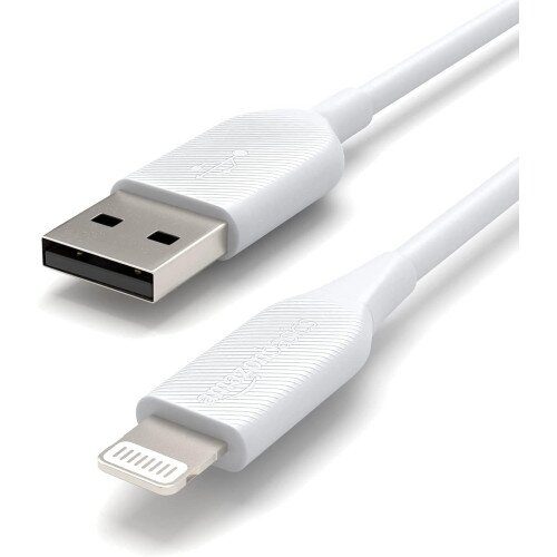 Amazon Basics USB-A to Lightning ABS Charger Cable - 3ft - 2-Pack - White