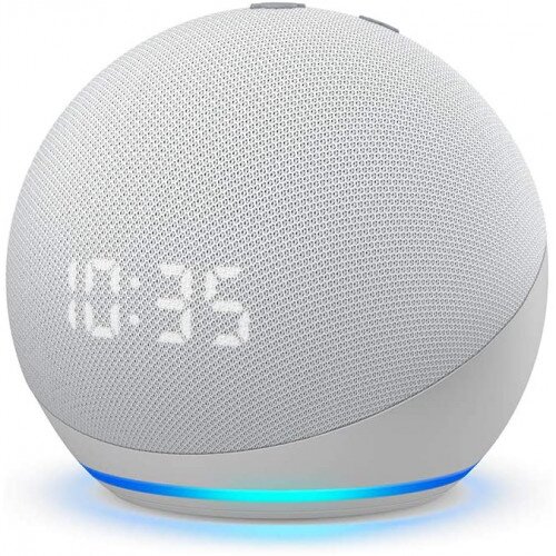 Amazon Echo Dot (4th Gen) Smart Speaker with Clock and Alexa - Glacier White
