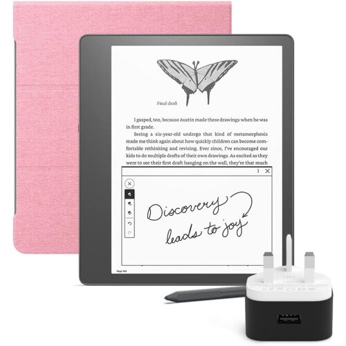 Amazon Kindle Scribe Essentials NoteBook Bundle - 16GB - Basic Pen - Rose