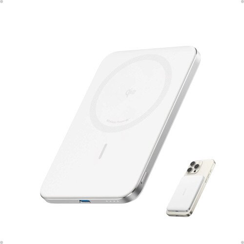 Anker Nano Power Bank (5K, MagGo, Slim) - Aurora White
