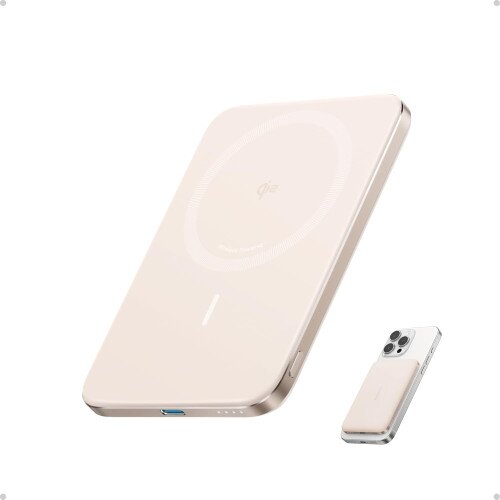 Anker Nano Power Bank (5K, MagGo, Slim) - Sand Brown