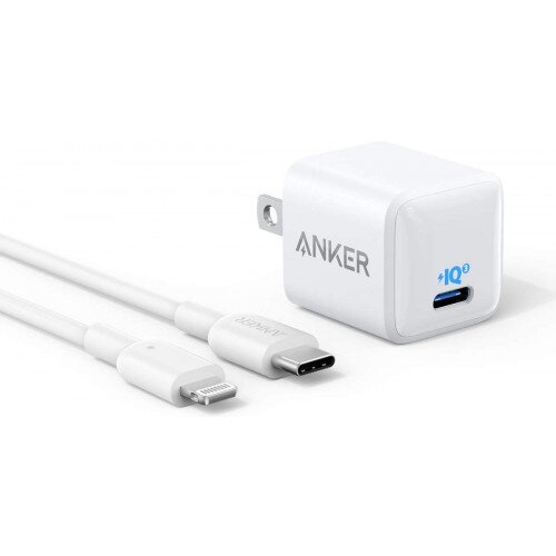 Anker 511 Charger (Nano) with USB-C to Lightning Cable