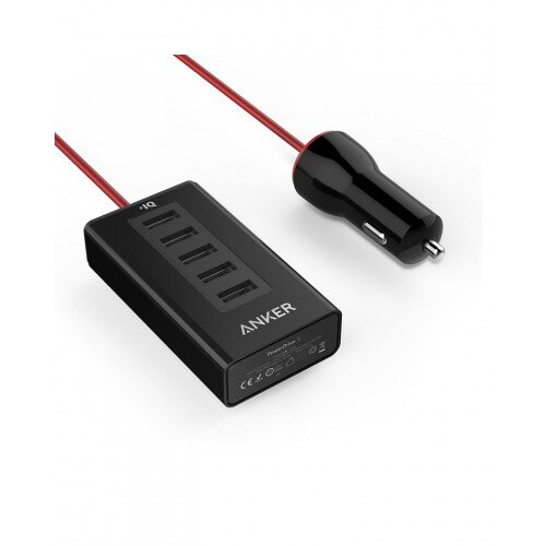 Anker PowerDrive 5 Ports Car Charger - Black