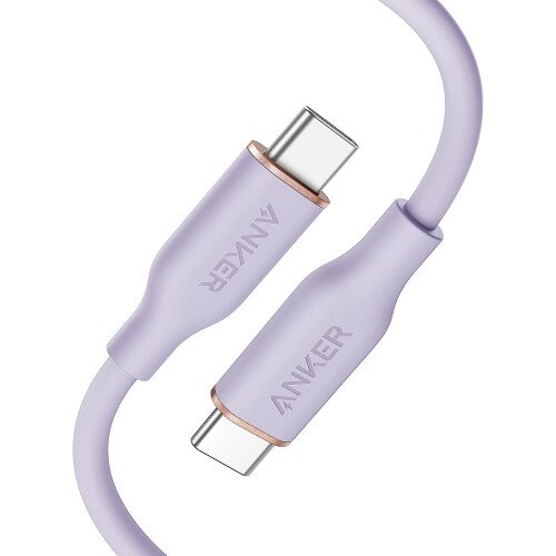 Anker 643 PowerLine III Flow Silicone Cable - USB-C to USB-C - 6ft - Lilac Purple