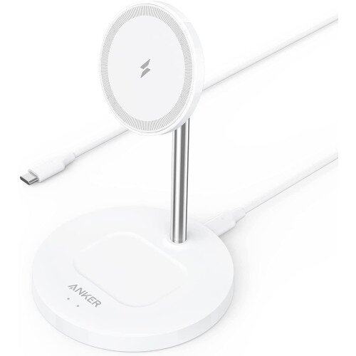 Anker Wireless Charging Stand PowerWave 2-in-1 Magnetic Stand Lite - White