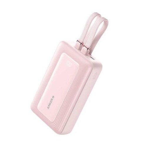 Anker Zolo Power Bank (20K Built-In USB-C and Lightning Cable) - Pink
