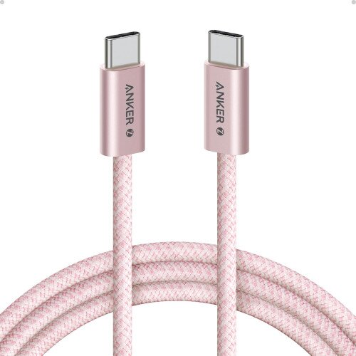 Anker Zolo USB C to USB C 240W Braided Fast Charging Cable - 6ft - Pink
