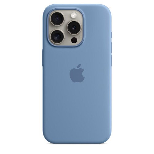 Apple iPhone 15 Pro Silicone Case With MagSafe - Winter Blue