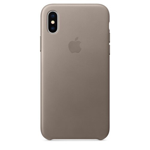 Apple iPhone X Leather Case - Taupe