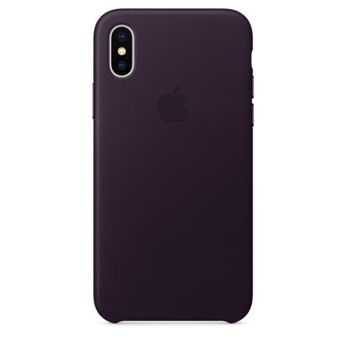 Apple iPhone X Leather Case - Dark Aubergine