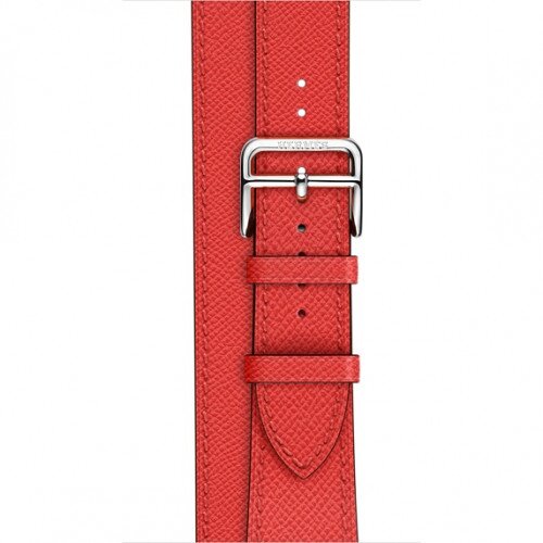 Apple Watch Hermes Leather Double Tour Band - Rose Jaipur Epsom - Regular
