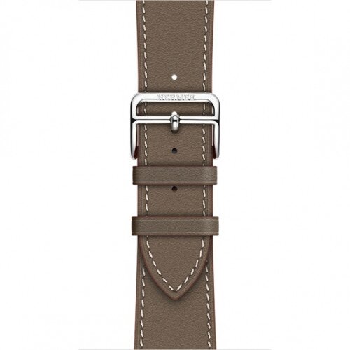 Apple Watch Hermes Leather Single Tour Band - 38mm - Etoupe Swift