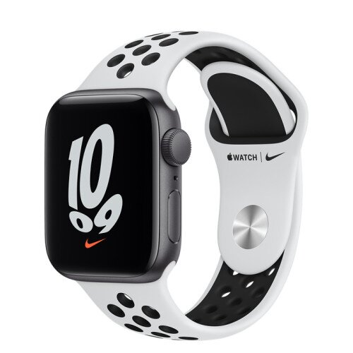 Apple Watch Nike SE Space Gray Aluminum Case with Nike Sport Band - Pure Platinum/Black - 40mm