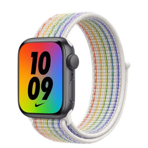 Apple Watch Nike SE Space Gray Aluminum Case with Nike Sport Loop - Pride Edition - 40mm