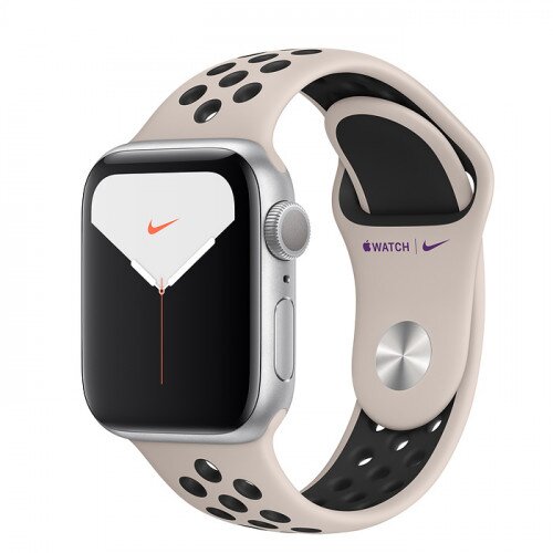 Apple Watch Nike Series 5 with Desert Sand/Black Sport Band - Silver Aluminum Case - 40mm