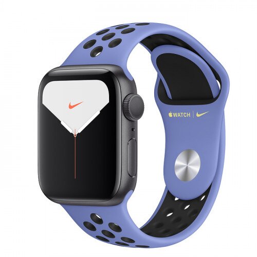 Apple Watch Nike Series 5 with Royal Pulse/Black Sport Band - Space Gray Aluminum Case - 40mm