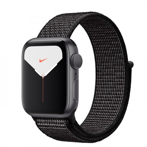 Apple Watch Nike Series 5 with Black Sport Loop Band - Space Gray Aluminum Case - 44mm